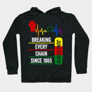 Juneteenth Breaking Every Chain Since 1865 Hoodie